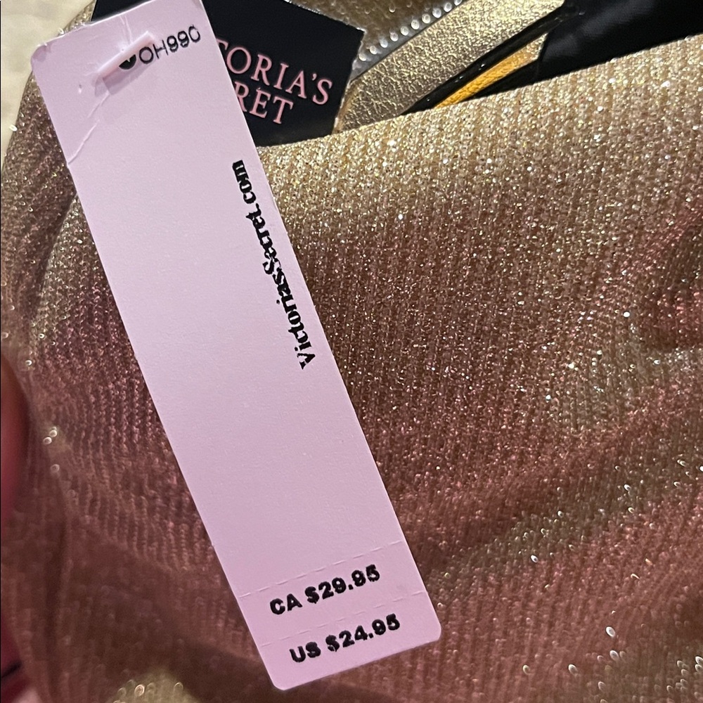Victoria’s Secret gold sparkle makeup bag - Picture 3 of 5